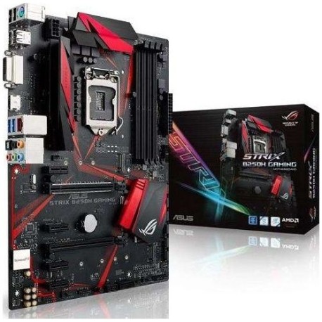 MOTHERBOARD ASUS ROG STRIX B250H GAMING, LGA1151 7ma/6a GENERACION Core i7/i5/I3/PENTIUM CHIPSET B250, 4x DIMM DDR4 MAX 64 GB, 
