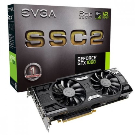 TARJETA DE VIDEO EVGA GTX 1060 SSC2 GAMING 6GB/DDR5/192BIT