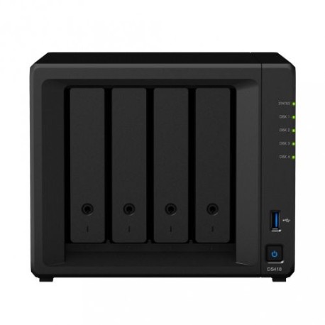 Servidor NAS Synology Disk Station DS418 - 4 compartimentos