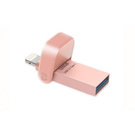 MEMORIA ADATA OTG AI920, USB 3.1-LIGHTNING, 128GB, ORO ROSA(AAI920-128