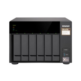 Unidad de almacenamiento NAS QNAP TS-673-4G-US 6-bay NAS/iSCSI IP-SAN, AMD R series Quad-core 2.1GHz, 4GB RAM, 10G-ready