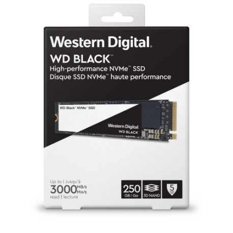 UNIDAD DE ESTADO SOLIDO SSD 250GB WESTERN DIGITAL BLACK M.2