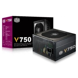 FUENTE DE PODER COOLER MASTER RS750-AFBAG1-US V750 Fully Modular ATX 12V v2.31 750W MB 20+4 Pin x1 SATA x8 4 Pin Peripheral x6 