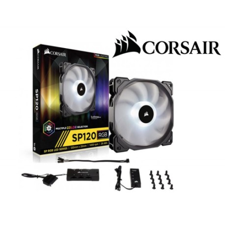 VENTILADOR CORSAIR SP120 RGB 120MM C/CONTOLADOR CO-9050060-WW