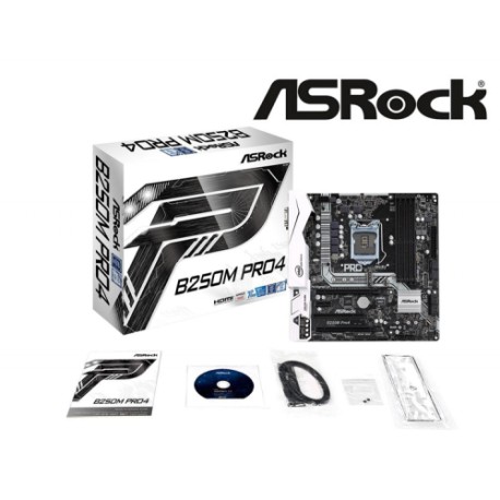 TARJETA MADRE ASROCK B250M-PRO4 DDR4 mATX SOC 1151 HDMI, DVI-D, D-Sub