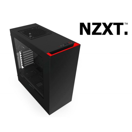 GABINETE NZXT SOURCE S340 NEGRO CON ROJO CA-S340MB-GR
