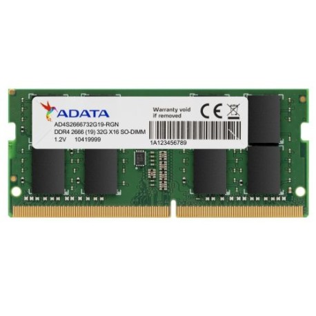 MEMORIA RAM DDR4 ADATA 16GB 2666 Mhz SODIMM (AD4S2666716G19-SGN)